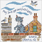 HANNAH DUNNETT CROSS STITCH PATTERN MAY YOUR LOVE AND fAITHFULNESS ALWAYS PROTECT ME 