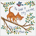 HANNAH DUNNETT CROSS STITCH PATTERN THE LORD IS MY HELPER