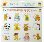 60 TEDDY BEAR STICKERS