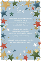 SON BIRTHDAY CARD