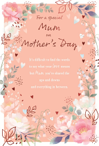 MUM ON MOTHER'S DAY CARD