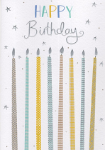 HAPPY BIRTHDAY CANDLES CARD