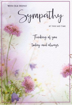 WITH OUR DEEPEST SYMPATHY GREETINGS CARD 