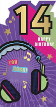 AGE 14 BOY BIRTHDAY CARD