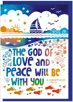 THE GOD OF LOVE ENCOURAGEMENT GREETINGS CARD