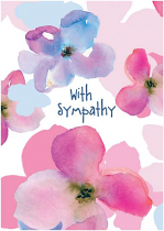 WITH SYMPATHY FLOWERS GREETING CARD