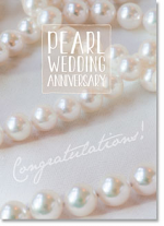 PEARL WEDDING ANNIVERSARY CARD