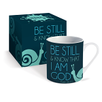 BE STILL SNAIL MUG 