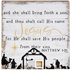 MATTHEW 1:21 WOODEN SIGN