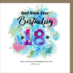 HAPPY BIRTHDAY 18 GREETINGS CARD