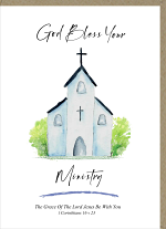 GOD BLESS YOUR MINISTRY GREETINGS CARD  