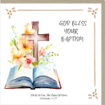 GOD BLESS YOUR BAPTISM CARD