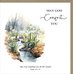 MAY GOD COMFORT YOU GREETINGS CARD