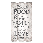 BLESS THE FOOD THE FAMILY AND LOVE PLAQUE
