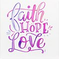 WALL PLAQUE- FAITH/HOPE/LOVE