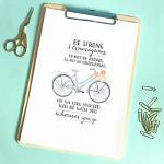 EMILY BURGER BE STRONG (BICYCLE) PRINT