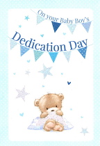 BABY BOY DEDICATION GREETINGS CARD