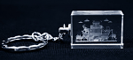 CRYSTAL GLASS KEYRING NOAHS ARK