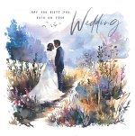 GOD BLESS YOU WEDDING CARD