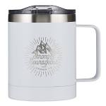 STRONG AND COURAGEOUS STAINLESS STEEL CAMP MUG