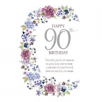 HAPPY BIRTHDAY 90 CARD