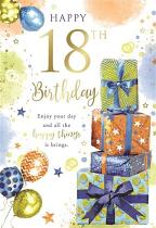 HAPPY 18TH BIRTHDAY CARD