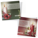 CHRISTMAS CANDLES CHRISTMAS CARDS BOX OF 16