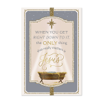 MANGER FRAME CHRISTMAS CARDS BOX OF 16
