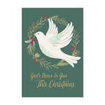 DOVE AND WREATH CHRISTMAS CARDS BOX OF 16