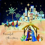 PEACEFUL CHRISTMAS CHRISTMAS CARD PACK OF 10 