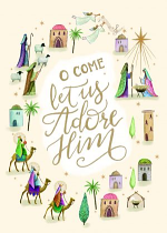 ADORE HIM CHRISTMAS CARD PACK OF 10
