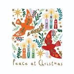 DOVES AND CANDLES CHRISTMAS CARD PACK OF 10