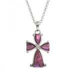 TJ CROSS NECKLACE PINK