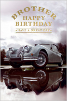 BROTHER CAR BIRTHDAY GREETING CARD