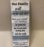 DESKTOP PLAQUE OUR FAMILY WILL