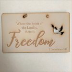 CUT OUT PLAQUE FREEDOM