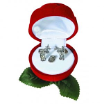 5 PIECE NATIVITY SET IN ROSE GIFT BOX