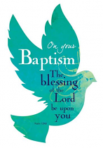 BAPTISM DOVE CARD