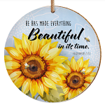 CERAMIC HANGING DECORATION SUNFLOWERS