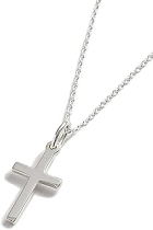 SMALL SILVER APEX CROSS PENDANT