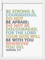 BE STRONG AND COURAGEOUS PLAQUE