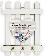 WOODEN KEY HOLDER I WILL BE WITH YOU