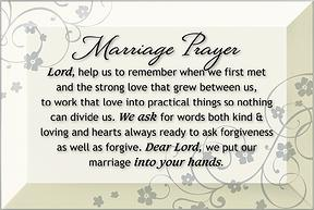 GLASS MARRIAGE PRAYER