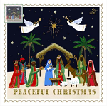 PEACEFUL NATIVITY CHRISTMAS CARDS 